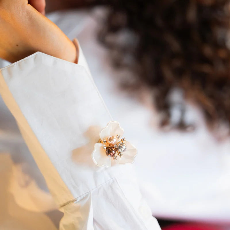 Botão Flor de Pérola Austrina