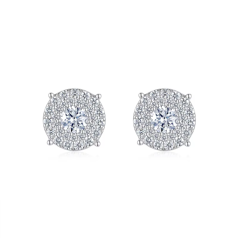 Brinco Elegance de Moissanite em Prata 925