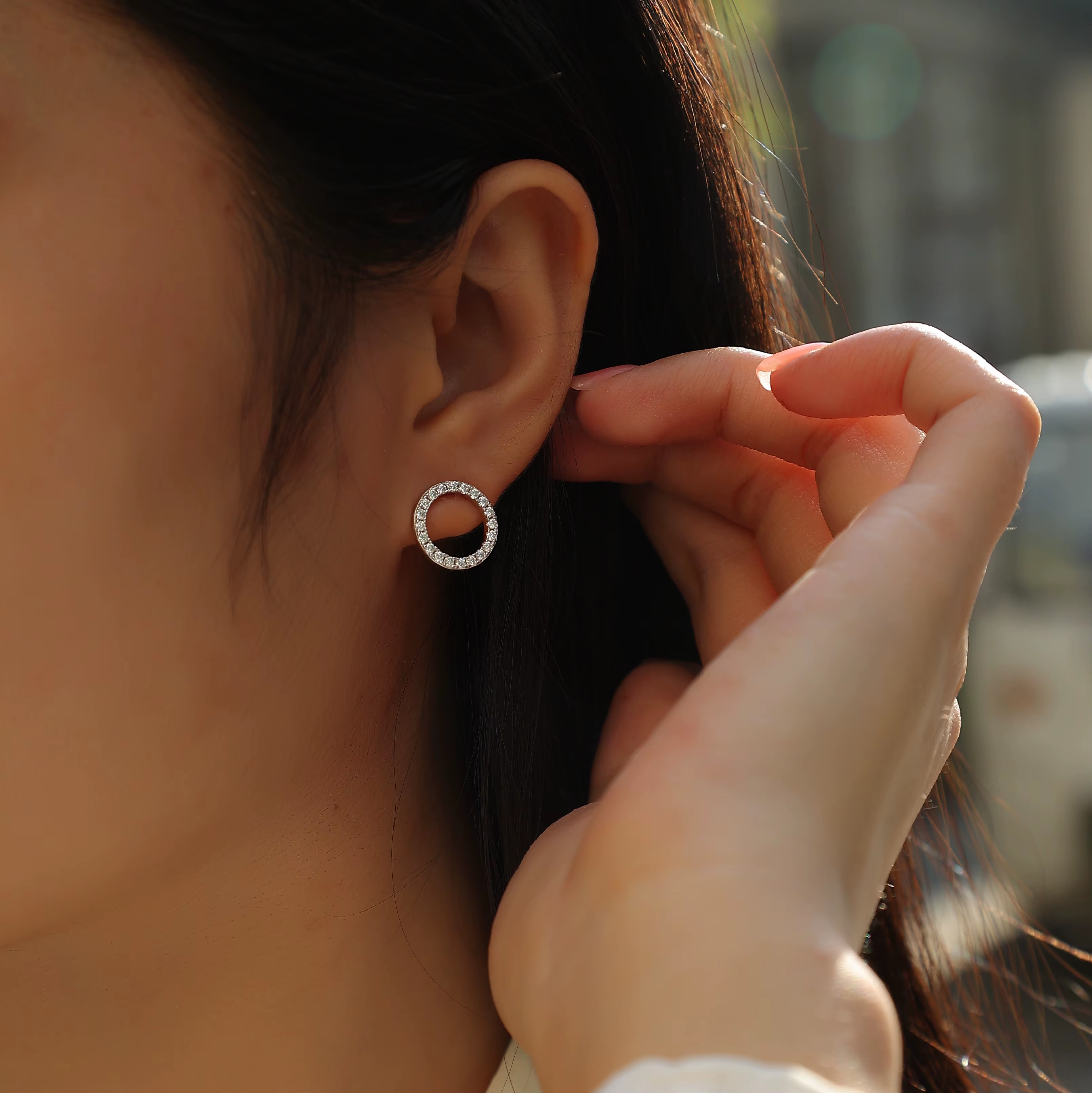 Brinco Aura Moissanites em Prata 925