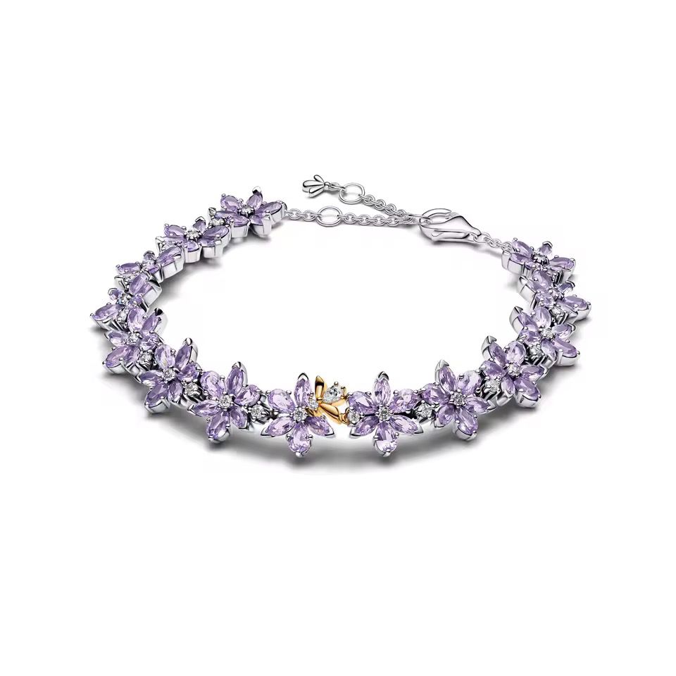 Pulseira Lavanda coleção Bridgerton em Prata de lei 925 e zircônias