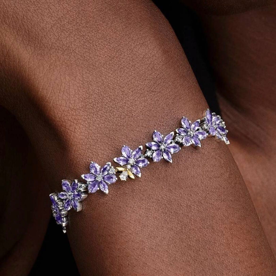 Pulseira Lavanda coleção Bridgerton em Prata de lei 925 e zircônias