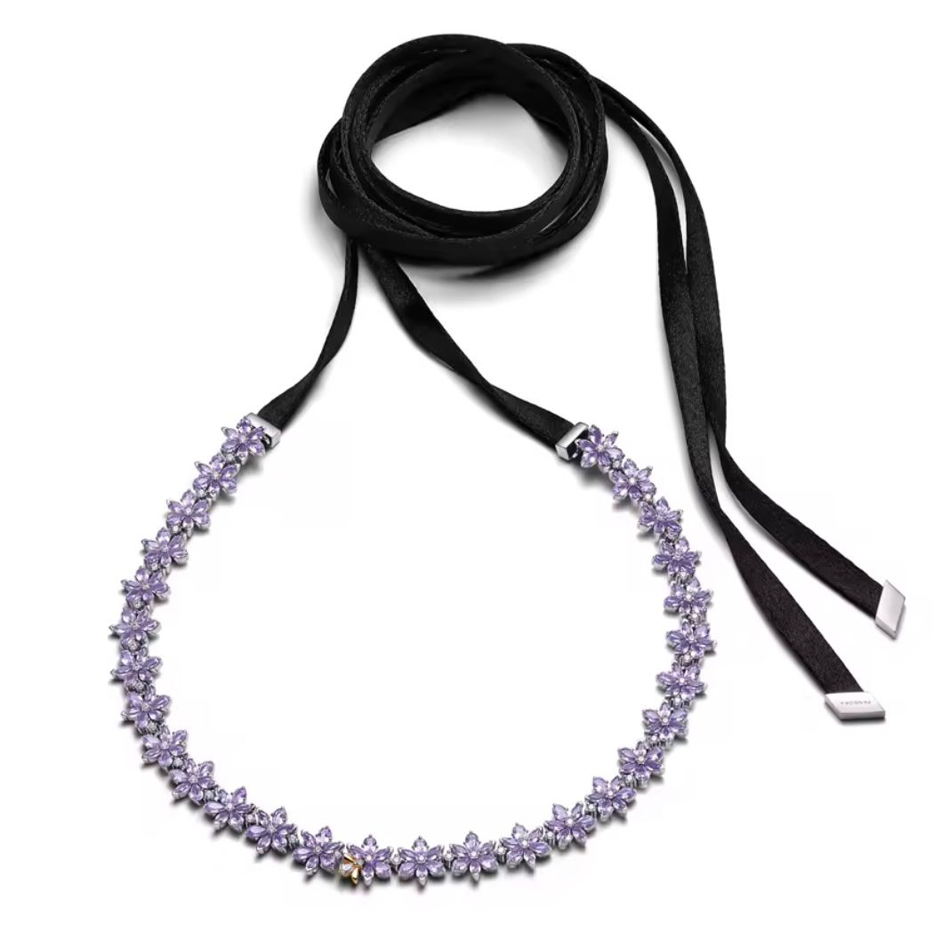 Colar Lavanda Bridgerton em Prata de lei 925 e zircônias