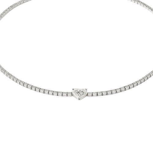 Colar Riviera Paixão Moissanite em Prata 925