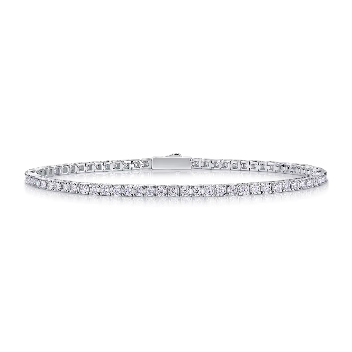 Pulseira Riviera de Moissanites em Prata 925